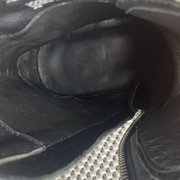 ASH Wolf Studded Combat Boots Womens Size 40 Black Leather Casual Lace Up - Picture 8 of 13